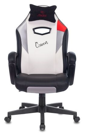 Купить Кресло игровое Zombie HERO QUEEN черный/белый искусственная кожа с подголов. крестовина пластик по низкой цене