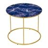 Купить Набор кофейных столиков Tango темно-синий с ножками матовое золото, 2шт по низкой цене