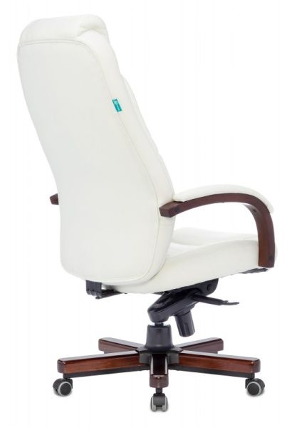 Кресло руководителя Бюрократ T-9923WALNUT слоновая кость кожа крестовина металл/дерево | Купить в КупиКресла.ру