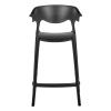 Купить Стул полубарный Forma, чёрный по выгодной цене для кафе, ресторанов и кухни