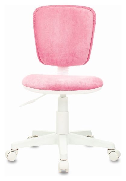 Кресло детское Бюрократ CH-W204NX розовый Velvet 36 крестов. пластик белый пластик белый Кресло детское Бюрократ CH-W204NX розовый Velvet 36 крестов. пластик белый пластик белый