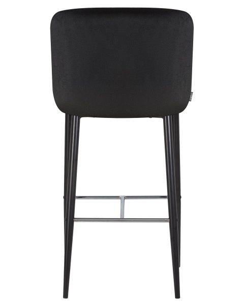 Стул барный CHRISTIAN'75 (черные ножки, черный велюр (V108-77))