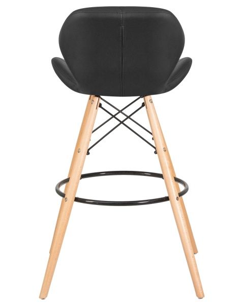 Стул барный BUTTERFLY BAR (ножки светлый бук, цвет чёрный)