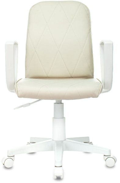 Кресло Бюрократ CH-W327 слоновая кость OR-10 эко.кожа крестов. пластик пластик белый