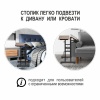 Купить Стол многофункциональный Shuttle 80х58х80-130см, темное дерево, чёрный по низкой цене