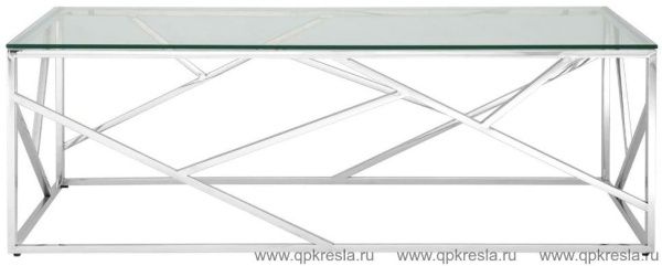 Журнальный стол 120*60 АРТ ДЕКО серебро