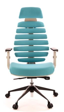 Кресло Everprof Ergo Grey ткань бирюзовый