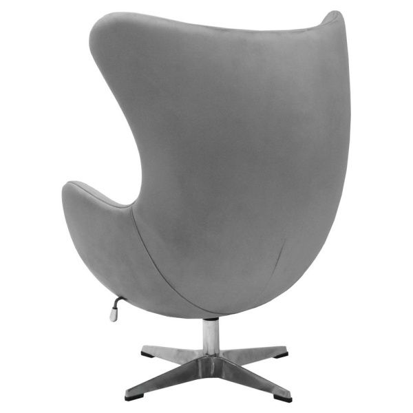 Купить Кресло EGG CHAIR серый, искусственная замша по низкой цене