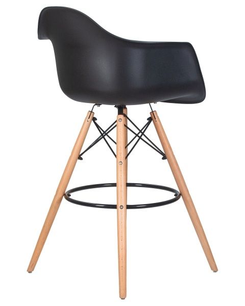 Стул барный DOBRIN DAW BAR (ножки светлый бук, цвет черный) для кафе, ресторанов и кухни