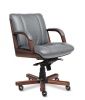 Кресло (VIP) CANNES B Натуральная кожа (кожа+эко) Серый
