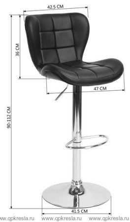 Барный стул PORSCHE (Порше) Экокожа Черный