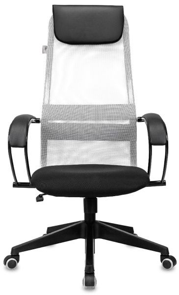 Кресло руководителя Бюрократ CH-607 светло-серый TW-02 сиденье черный сетка/ткань с подголов. крестов. пластик | Купить в КупиКресла.ру