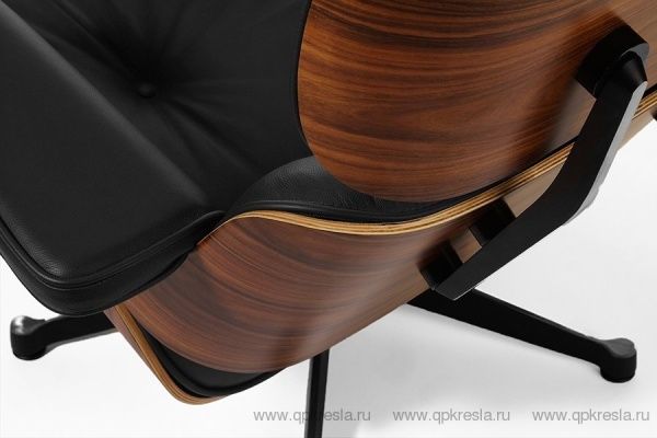 Кресло Eames (Эймс) Lounge & Ottoman черная кожа/палисандр Кресло Eames (Эймс) Lounge & Ottoman черная кожа/палисандр