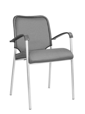 Офисный стул Amigo ARM (Амиго) сильвер (Ткань-сетка Черный)