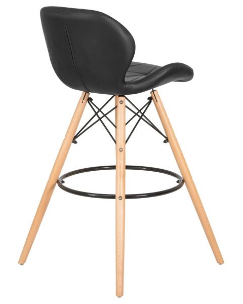 Стул барный BUTTERFLY BAR (ножки светлый бук, цвет чёрный)