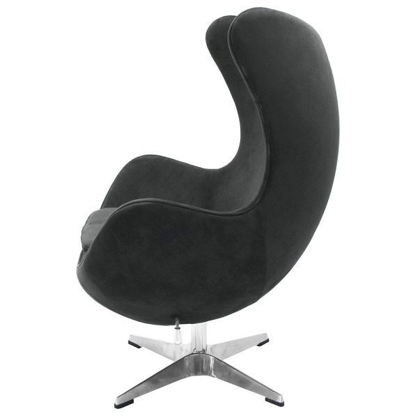 Купить Кресло EGG CHAIR графит, искусственная замша по низкой цене