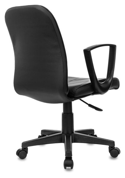 Кресло Бюрократ CH-327 черный эко.кожа крестов. пластик черный