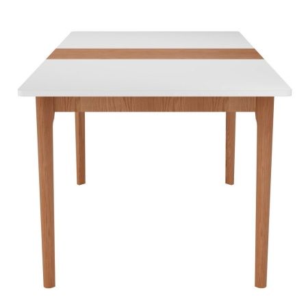 Купить Стол Splash раскладной с автоматическим подъемом вставки 125-155x85x75см, Белый, орех миланский, орех миланский по низкой цене