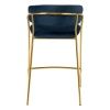 Купить Стул полубарный Turin синий с золотыми ножками по выгодной цене для кафе, ресторанов и кухни