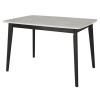 Стол Oslo раскладной 120-160x80x76см, Бетон лайт, чёрный Стол Oslo раскладной 120-160x80x76см, Бетон лайт, чёрный