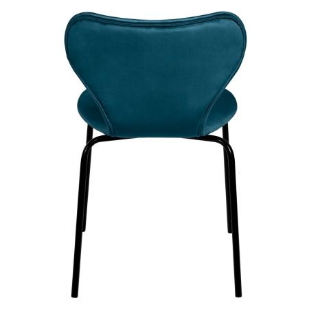 Купить Стул Seven тёмно-бирюзовый велюр с чёрными ножками в интернет-магазине КупиКресла.ру