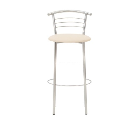 Купить Барный стул MARCO HOKER (Марко) хром (Искуственная кожа V 4 черный) по выгодной цене для кафе, ресторанов и кухни