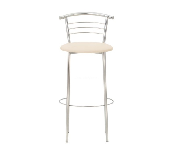 Барный стул MARCO HOKER (Марко) хром (Искуственная кожа V 4 черный) для кафе, ресторанов и кухни