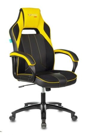 Кресло игровое Zombie VIKING 2 AERO черный/желтый искусст.кожа/ткань крестовина пластик