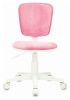 Детские компьютерные кресла - Кресло детское Бюрократ CH-W204NX розовый Velvet 36 крестов. пластик белый пластик белый