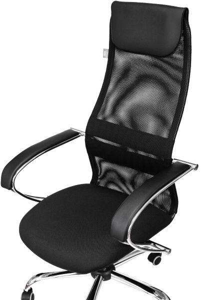 Кресло руководителя Бюрократ CH-607SL черный TW-01 Neo Black сетка/ткань с подголов. крестов. металл хром | Купить в КупиКресла.ру