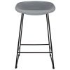 Купить Стул полубарный Neo серый с чёрными ножками по выгодной цене для кафе, ресторанов и кухни