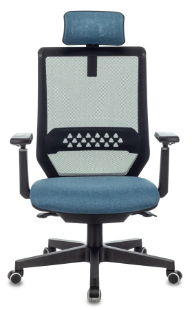 Купить Кресло руководителя Бюрократ EXPERT черный TW-01 сиденье синий 38-415 сетка/ткань с подголов. крестовина пластик по низкой цене