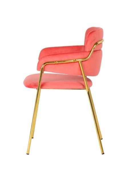 Купить Стул Napoli коралловый с золотыми ножками по низкой цене