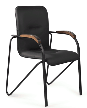 Офисный стул Samba black (Самба) черный/орех