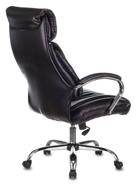Кресло руководителя Бюрократ T-9904NSL черный Leather Venge Black искусственная кожа крестовина металл хром | Купить в КупиКресла.ру