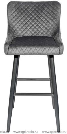 Барный стул Ститч Велюр Серый