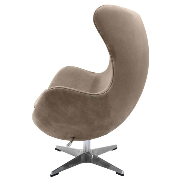 Купить Кресло EGG CHAIR латте, искусственная замша по низкой цене