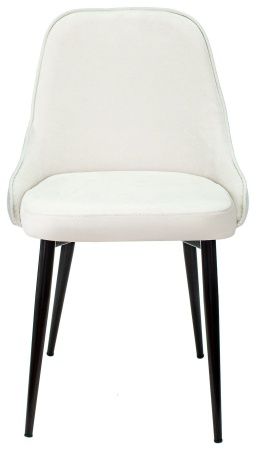 Купить Стул для кухни Бюрократ KF-5 молочный Velvet 20 металл черный на ножках (KF-5/VELV20) в интернет-магазине КупиКресла.ру