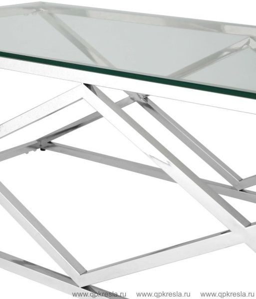 Журнальный стол 120*60 ИНСИГНИЯ серебро