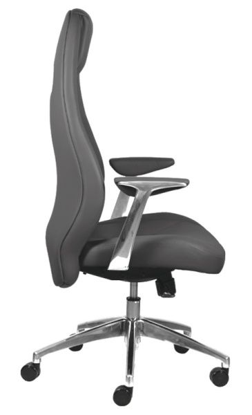 Кресло руководителя Бюрократ _Zen черный кожа крестовина алюминий | Купить в КупиКресла.ру