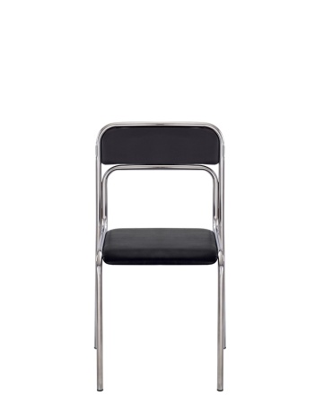 Офисный стул Аскона (ASCONA) хром Nowystyl (Искуственная кожа V CER черный) для посетителей и сотрудников фото