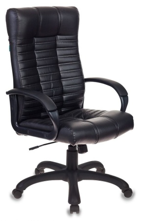 Кресло руководителя Бюрократ KB-10 черный искусственная кожа крестовина пластик