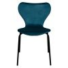 Купить Стул Seven тёмно-бирюзовый велюр с чёрными ножками в интернет-магазине КупиКресла.ру