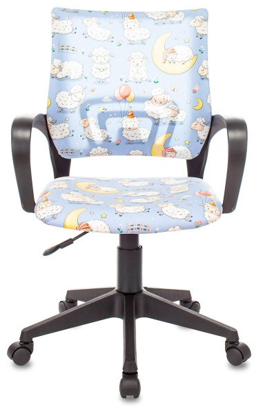 Кресло детское Бюрократ BUROKIDS 1 голубой овечки крестов. пластик Кресло детское Бюрократ BUROKIDS 1 голубой овечки крестов. пластик