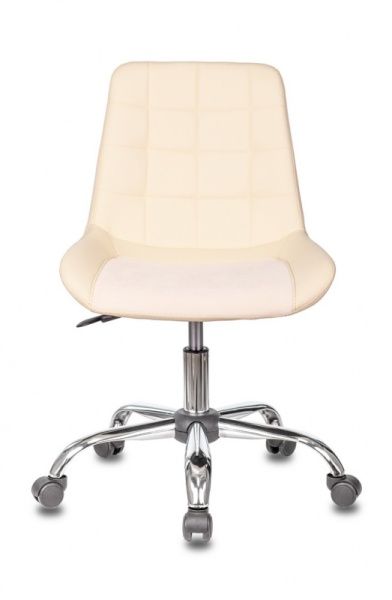Кресло Бюрократ CH-350SL светло-бежевый текстиль/эко.кожа крестовина металл хром | Купить в КупиКресла.ру