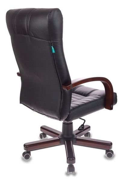 Кресло руководителя Бюрократ KB-10WALNUT черный эко.кожа крестовина металл/дерево | Купить в КупиКресла.ру