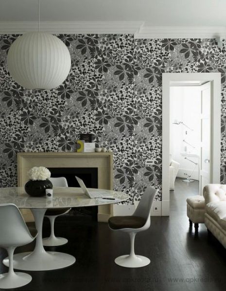 Стул TULIP (Тулип) бело-черный