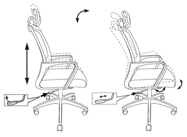 Кресло Бюрократ MC-201-H черный TW-01 TW-11 сетка/ткань с подголов. крестовина пластик | Купить в КупиКресла.ру
