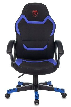 Кресло игровое Zombie 10 черный/синий текстиль/эко.кожа крестов. пластик - ваш секрет комфорта и продуктивности Кресла для геймеров - Кресло игровое Zombie 10 черный/синий текстиль/эко.кожа крестов. пластик