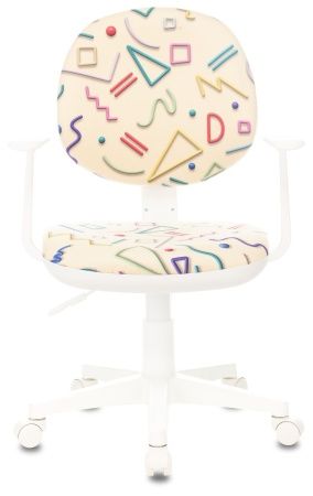 Детские компьютерные кресла - Кресло детское Бюрократ CH-W356AXSN песочный Sticks 02 крестовина пластик пластик белый
